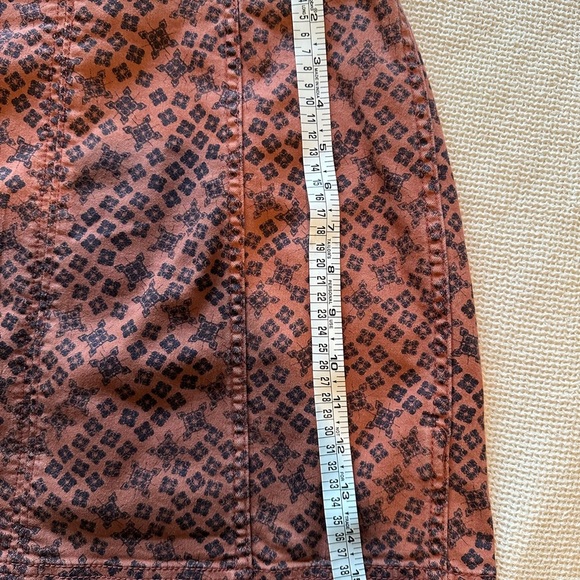 Free People patterned denim Brown Skirt - Picture 7 of 9
